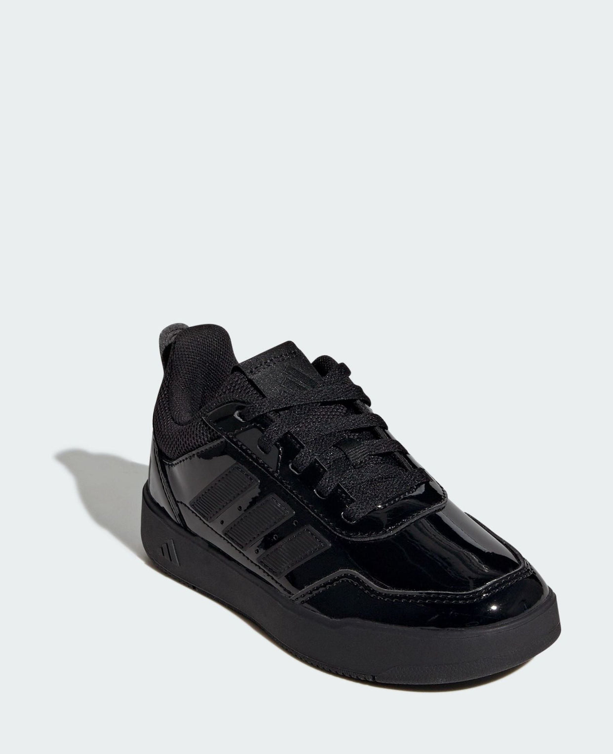 adidas Patent Black Lace Up Tensaur Sport 3.0 Junior Trainers