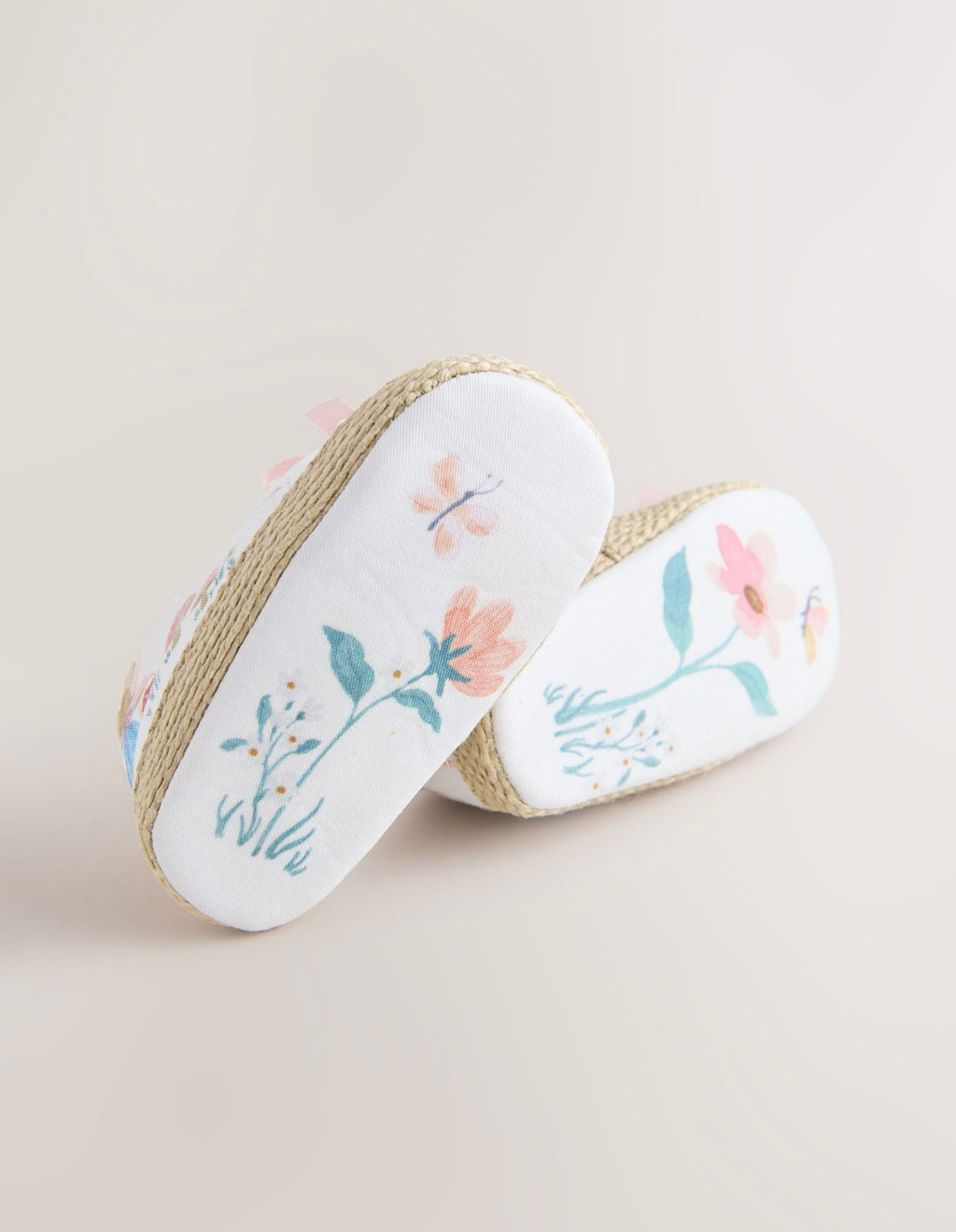 White/Pink Character Baby High Top Trainers