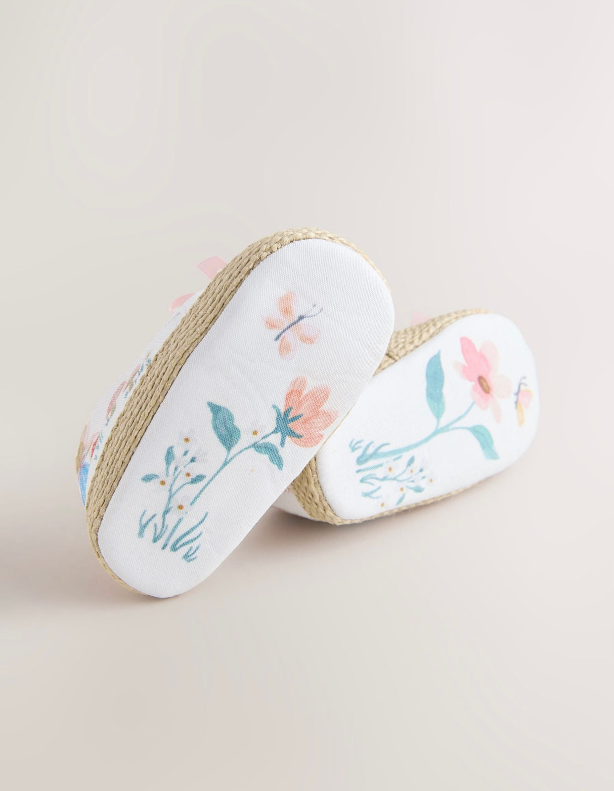 White/Pink Character Baby High Top Trainers