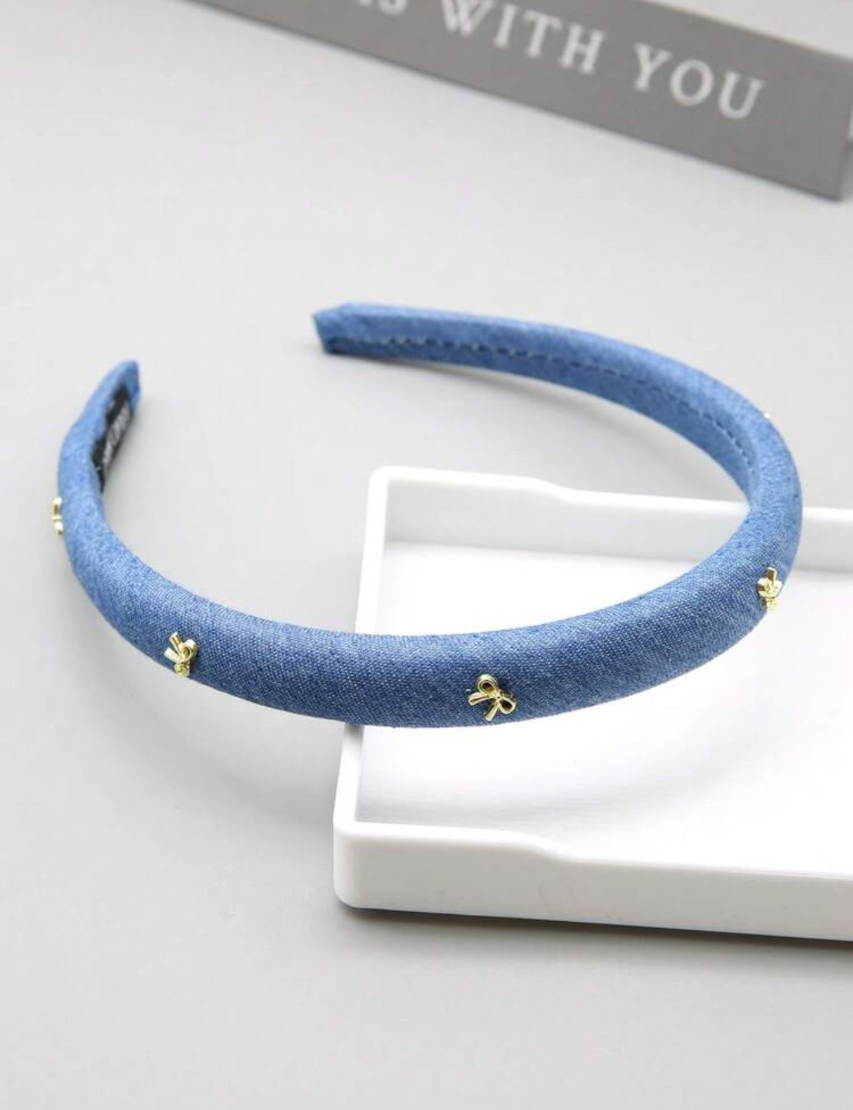 Silver Bow Headband