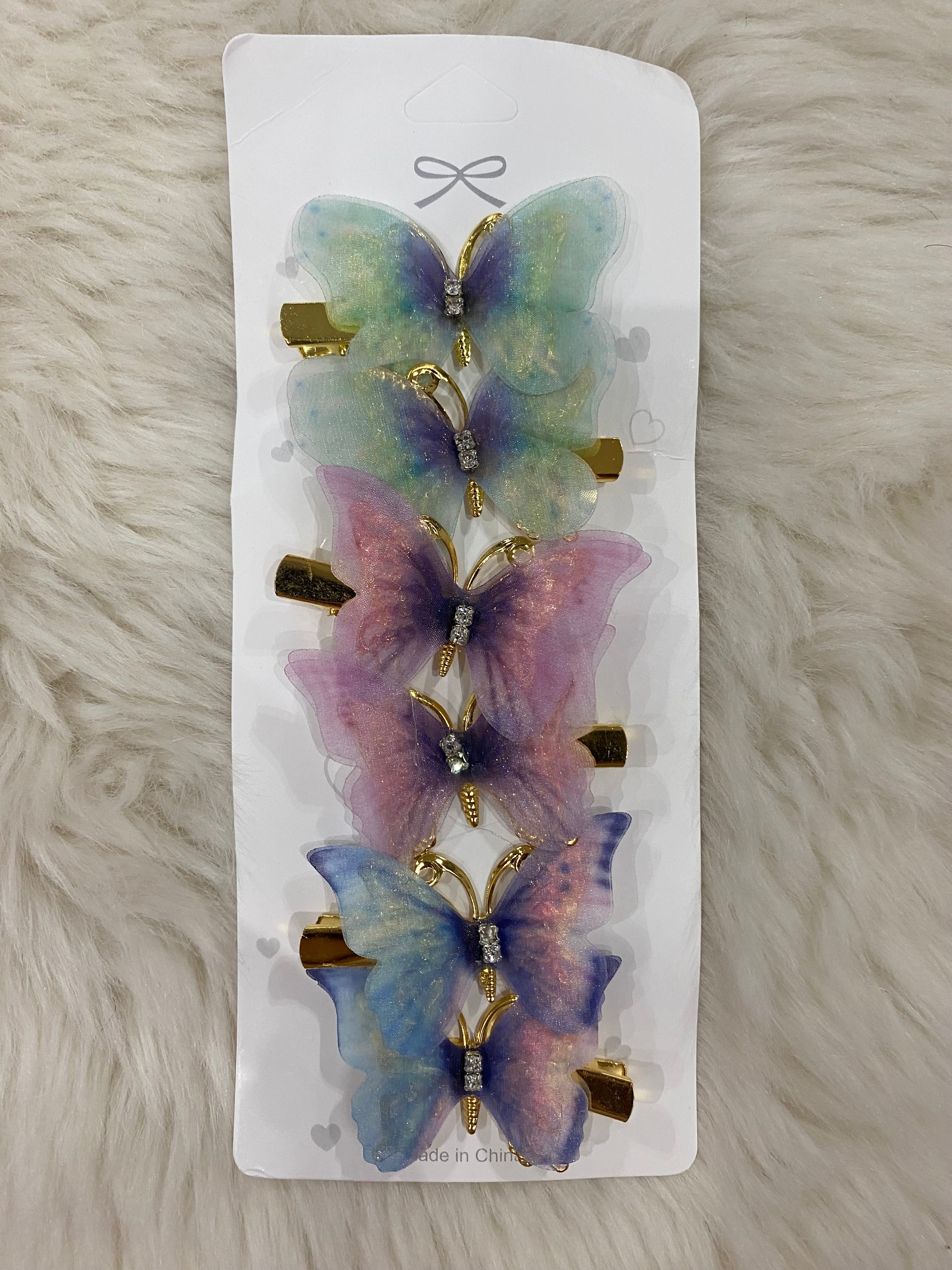 6pcs butterfly hair clips