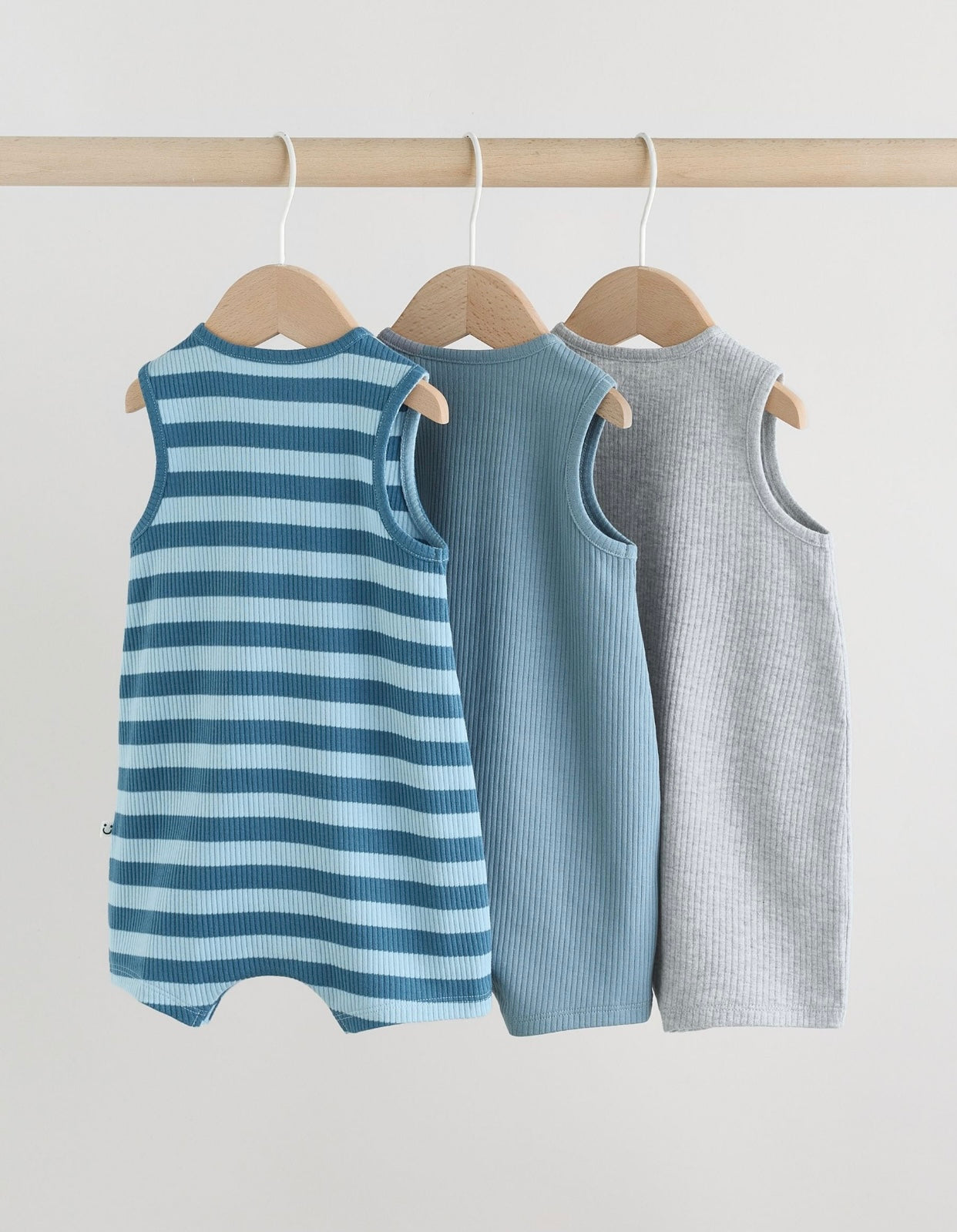 Blue Vest Jersey Baby Romper