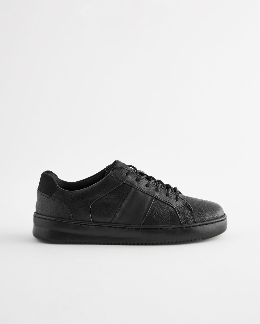 Black Leather Lace Up School Shoes