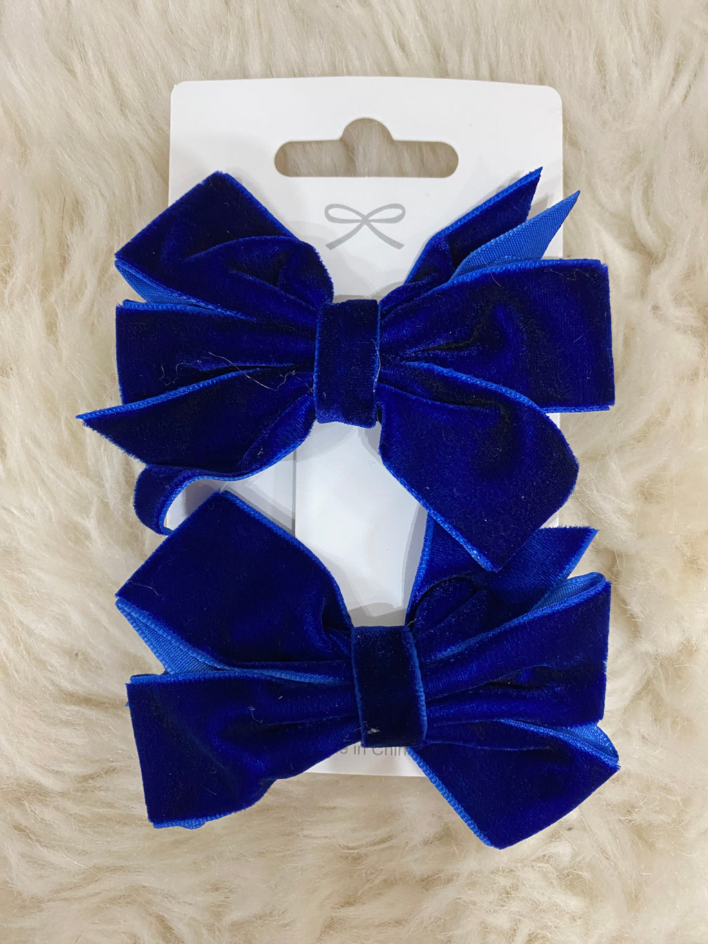 2Pcs Velvet Hair Bows Clips