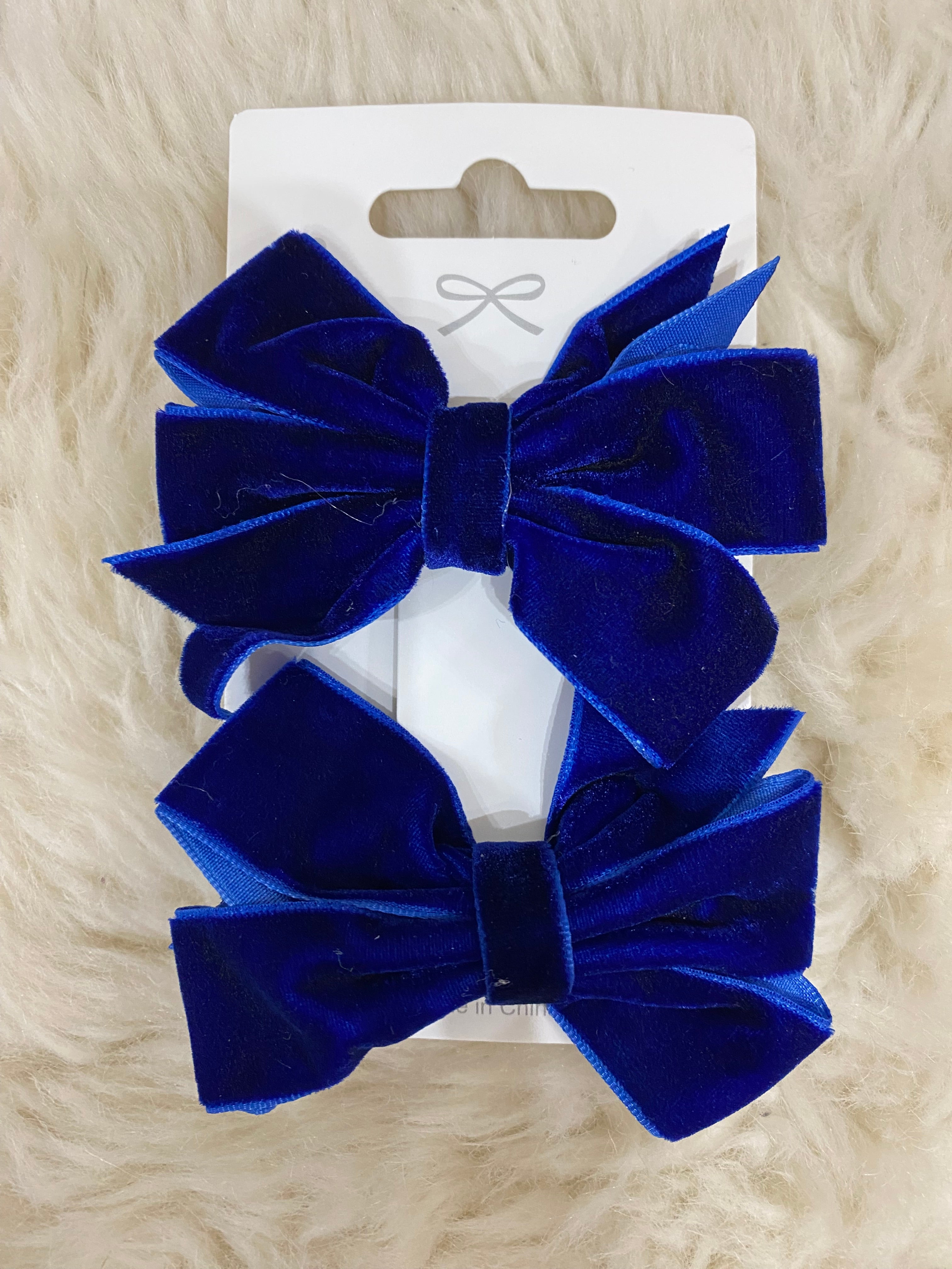 2Pcs Velvet Hair Bows Clips
