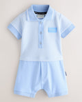 Baker by Ted Baker Blue Textured Romper