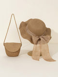 2pcs Girl Sun Hat & Beach Bag Set (immediate)