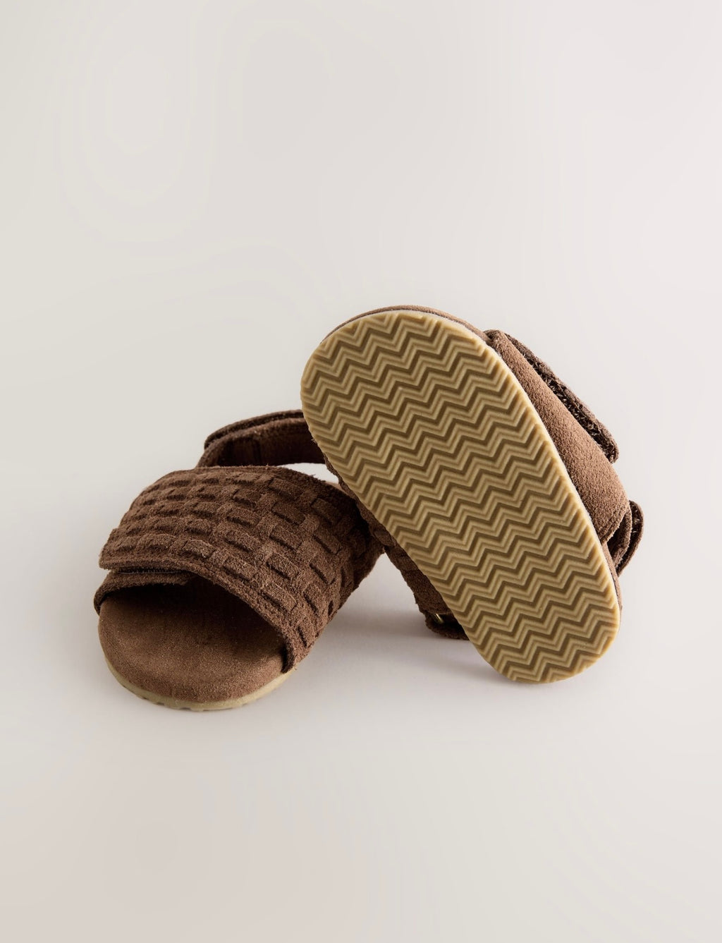 Tan Brown Woven Suede Touch Fastening
Baby Sandals