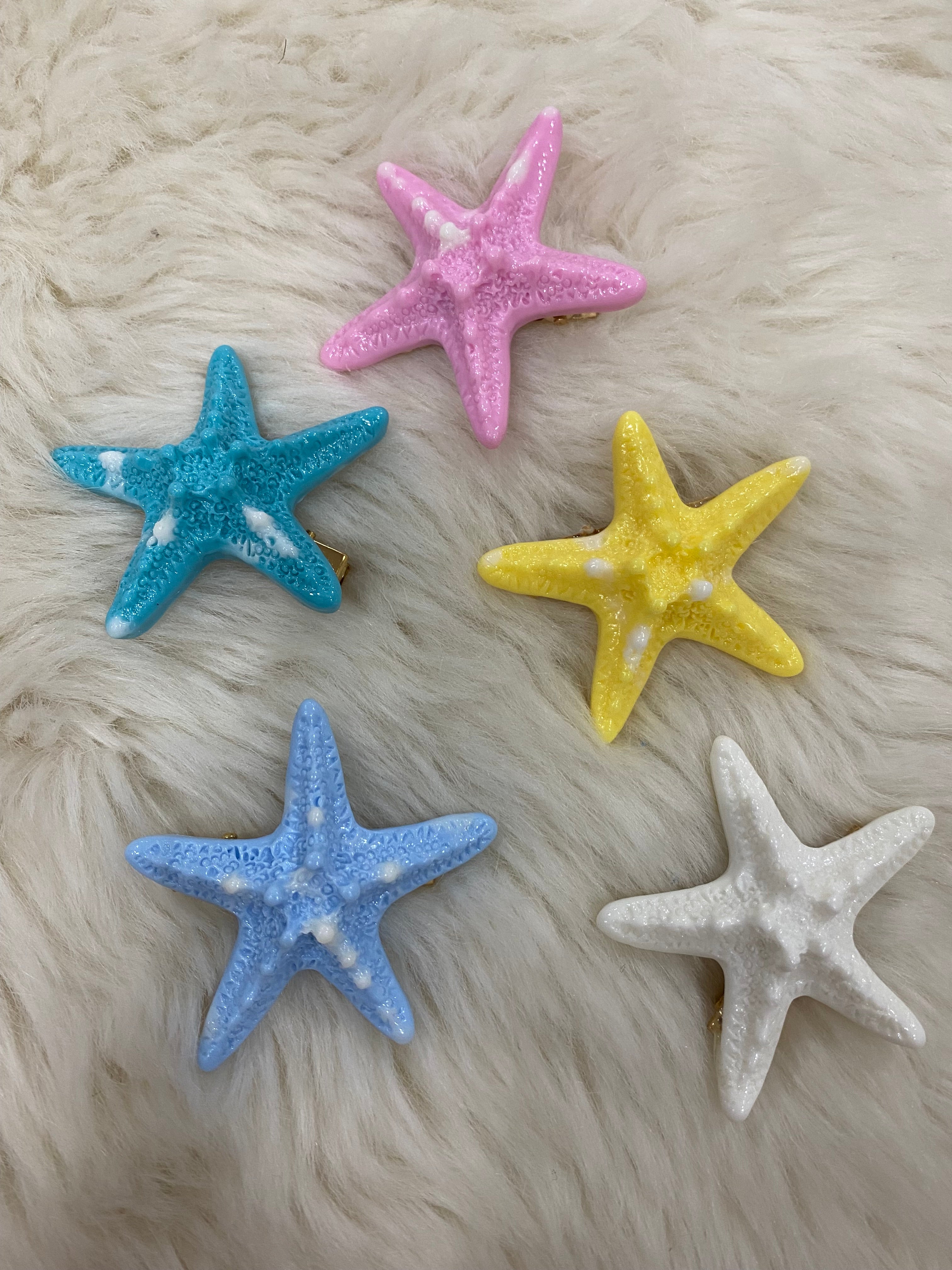 5pcs starfish hair clips
