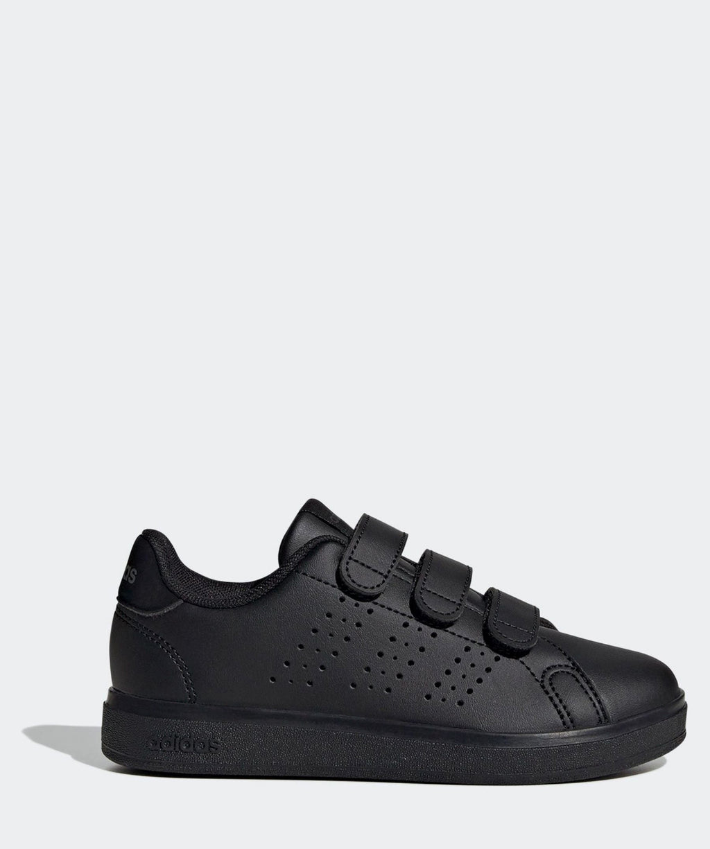 adidas Black Advantage Base 2.0 Hook and Loop Kids Trainers