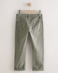 Khaki Green Regular Fit Stretch Jeans