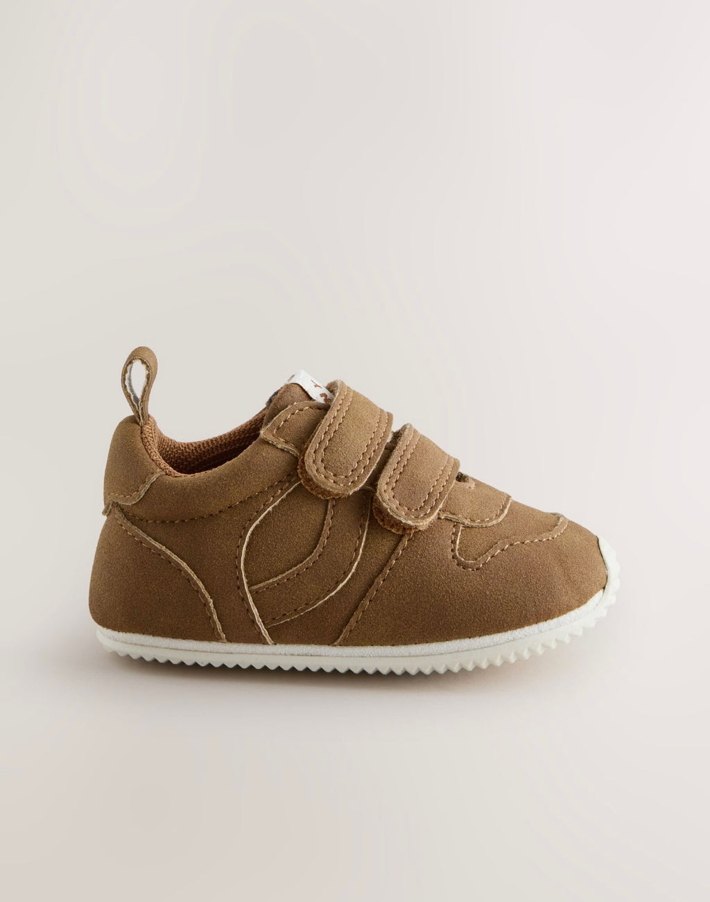 Tan Brown Baby Touch Fastening Trainers