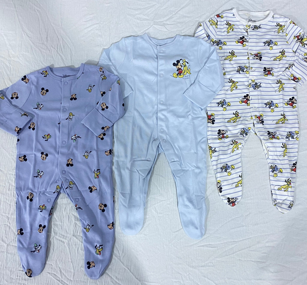 Mickey Mouse 3pack Sleepsuit set (immediate)