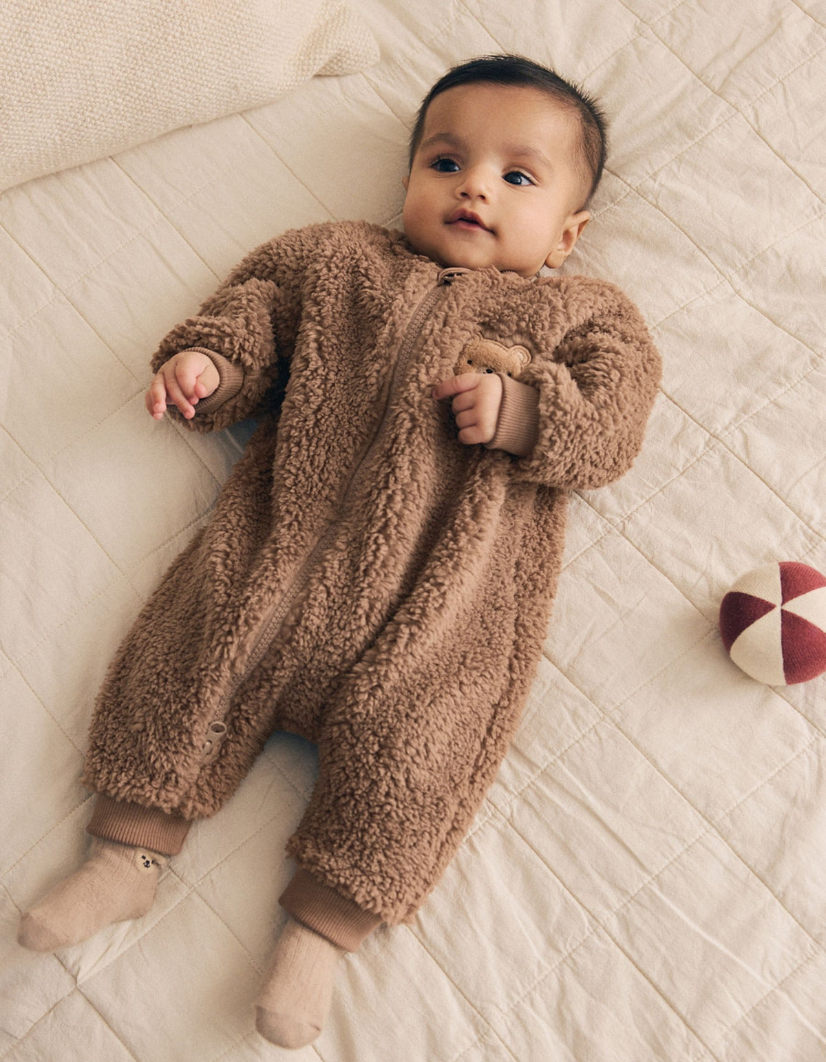 Brown Bear Borg Two Way Zip Sleepsuit