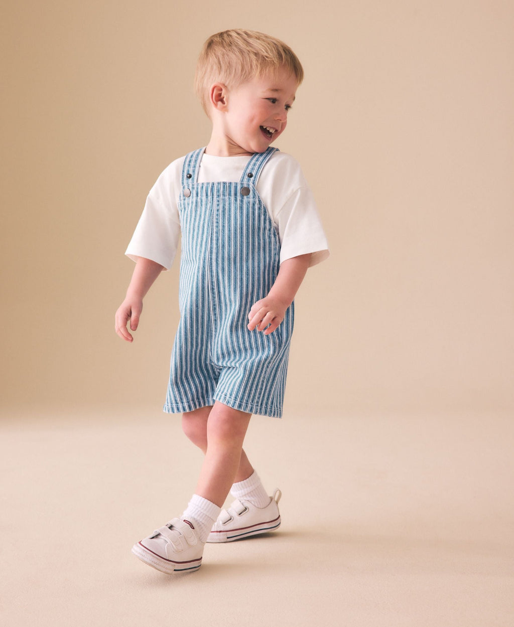 Stripe Denim Dungarees