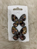 2pcs Butterfly Rhinestone Hairclips