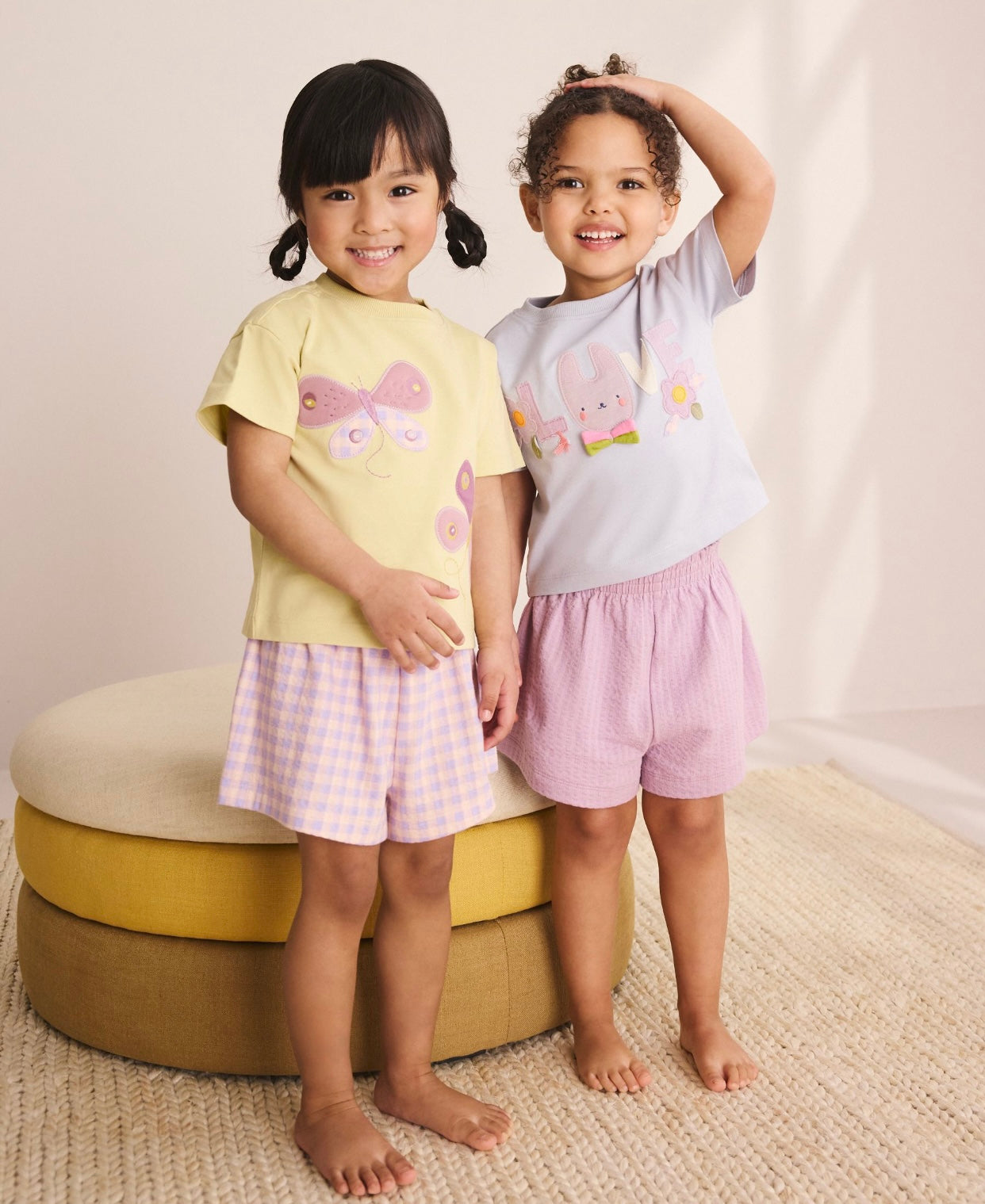 Pink/Lilac Pastel Applique Short
Pyjamas 2 Pack