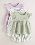 Lilac Purple Snuggle Short Pyjamas 3 Pack