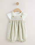 Sage Green Embroidered Baby Dungarees and Bodysuits Set 2 Piece
