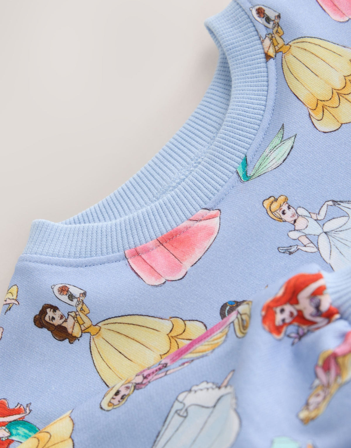 Blue Disney Princesses Long Sleeve Sweat Dress