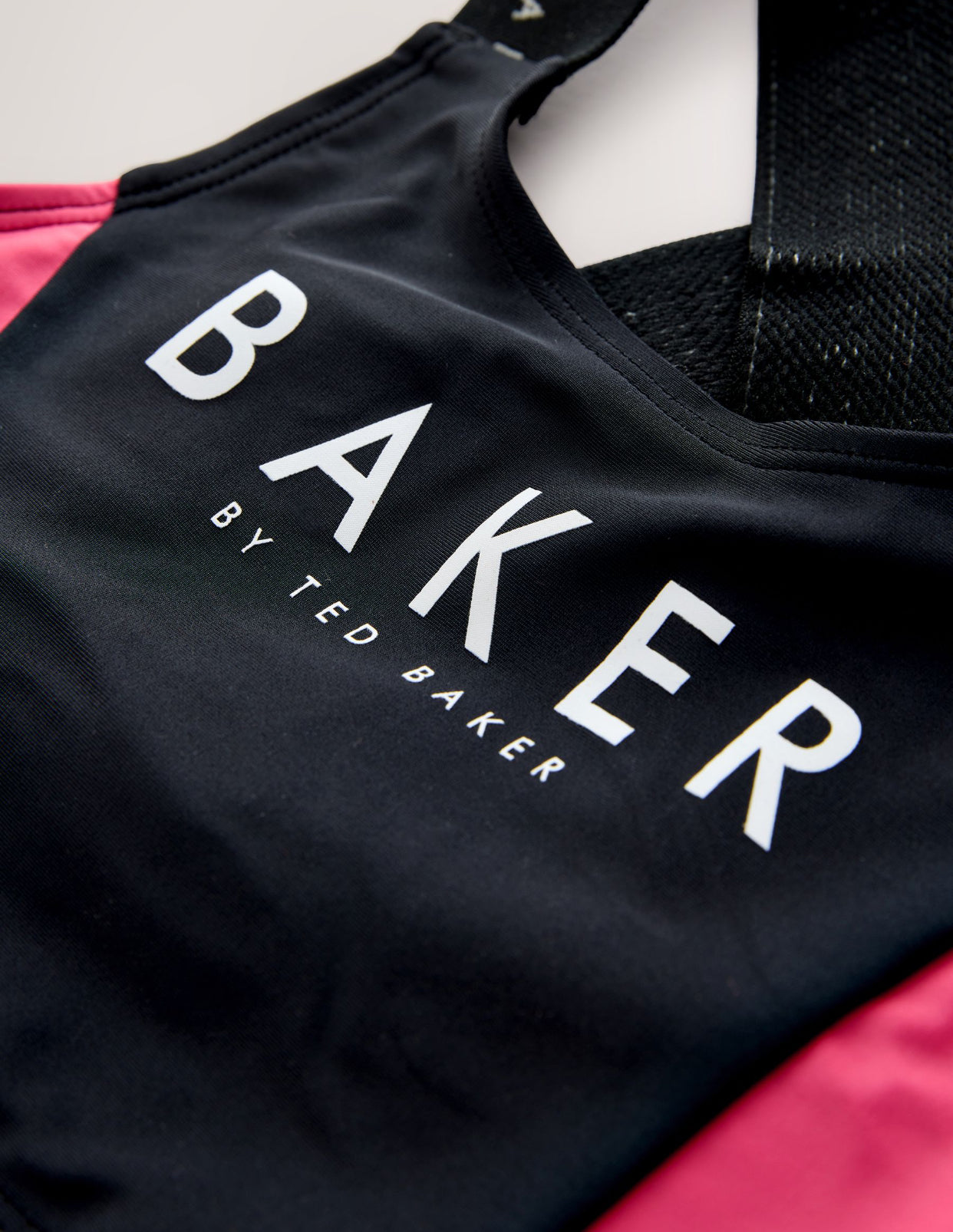 Baker by Ted Baker 2 Piece Colour Block Black Bikini Set