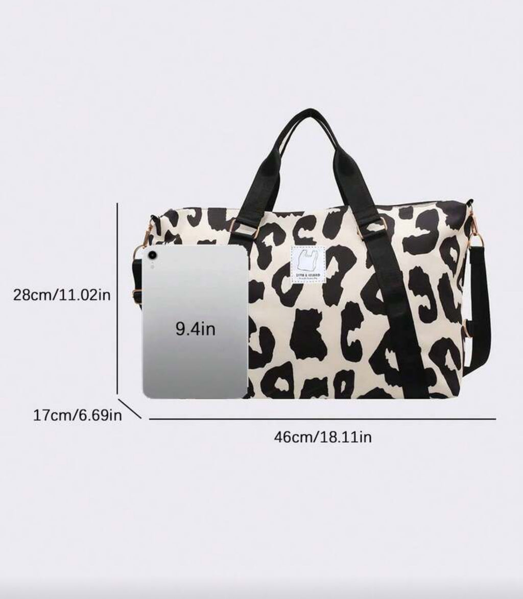 Leopard Duffel Travel Bag (immediate)