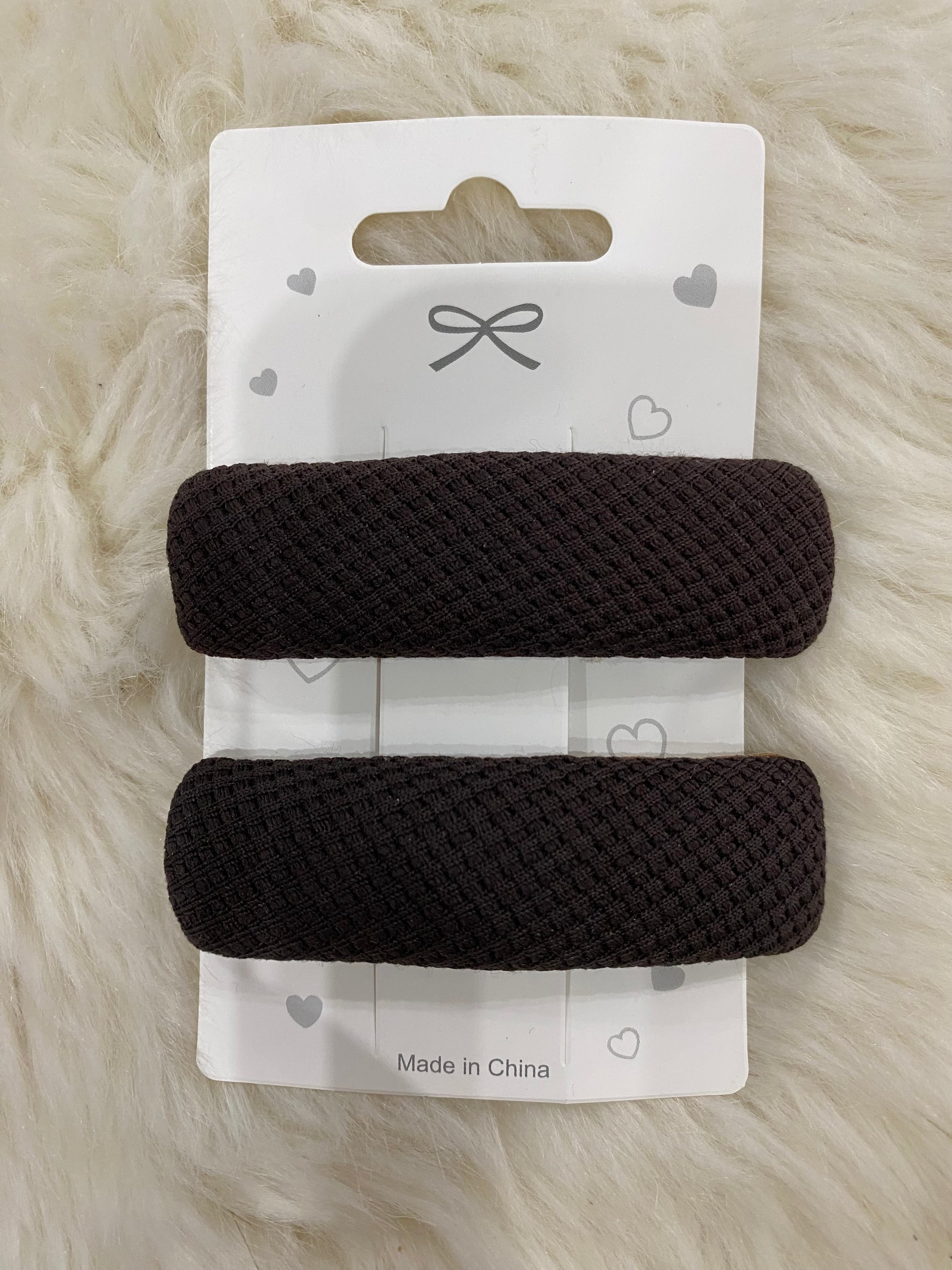 2pcs brown hair clips