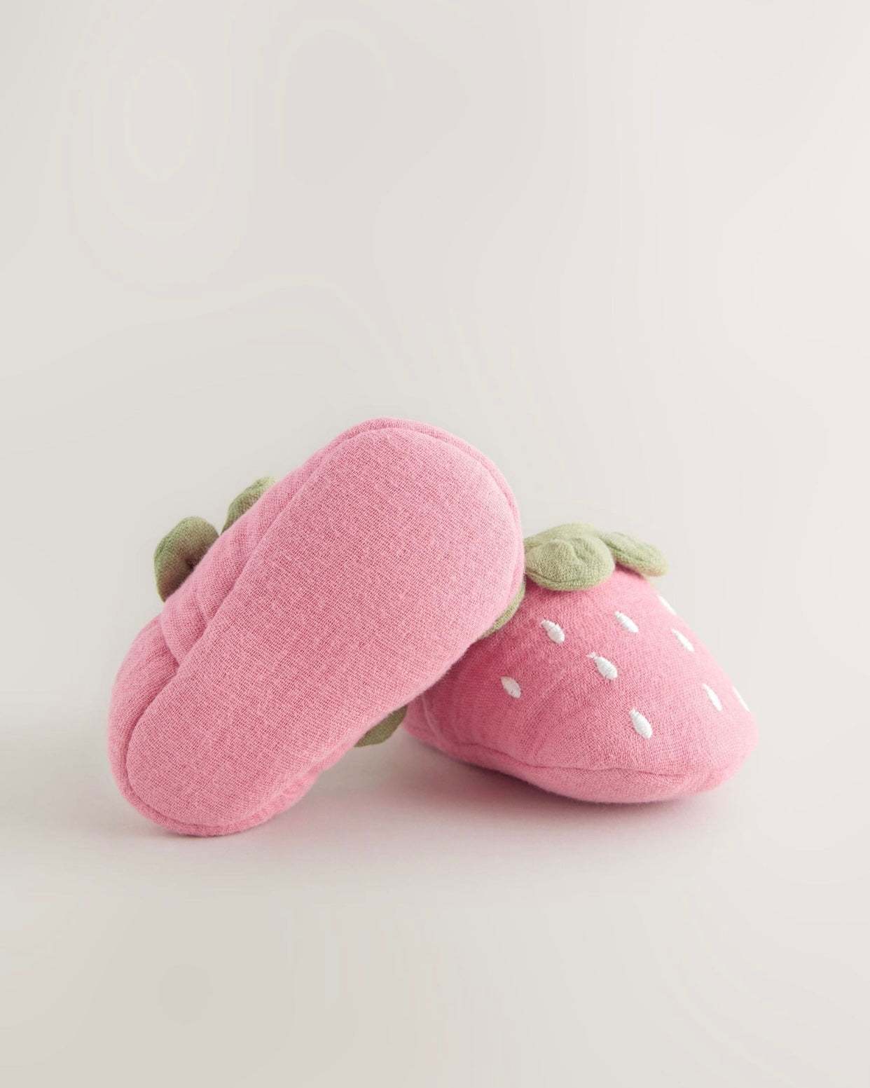 Pink Strawberry Baby Slip-On Shoes