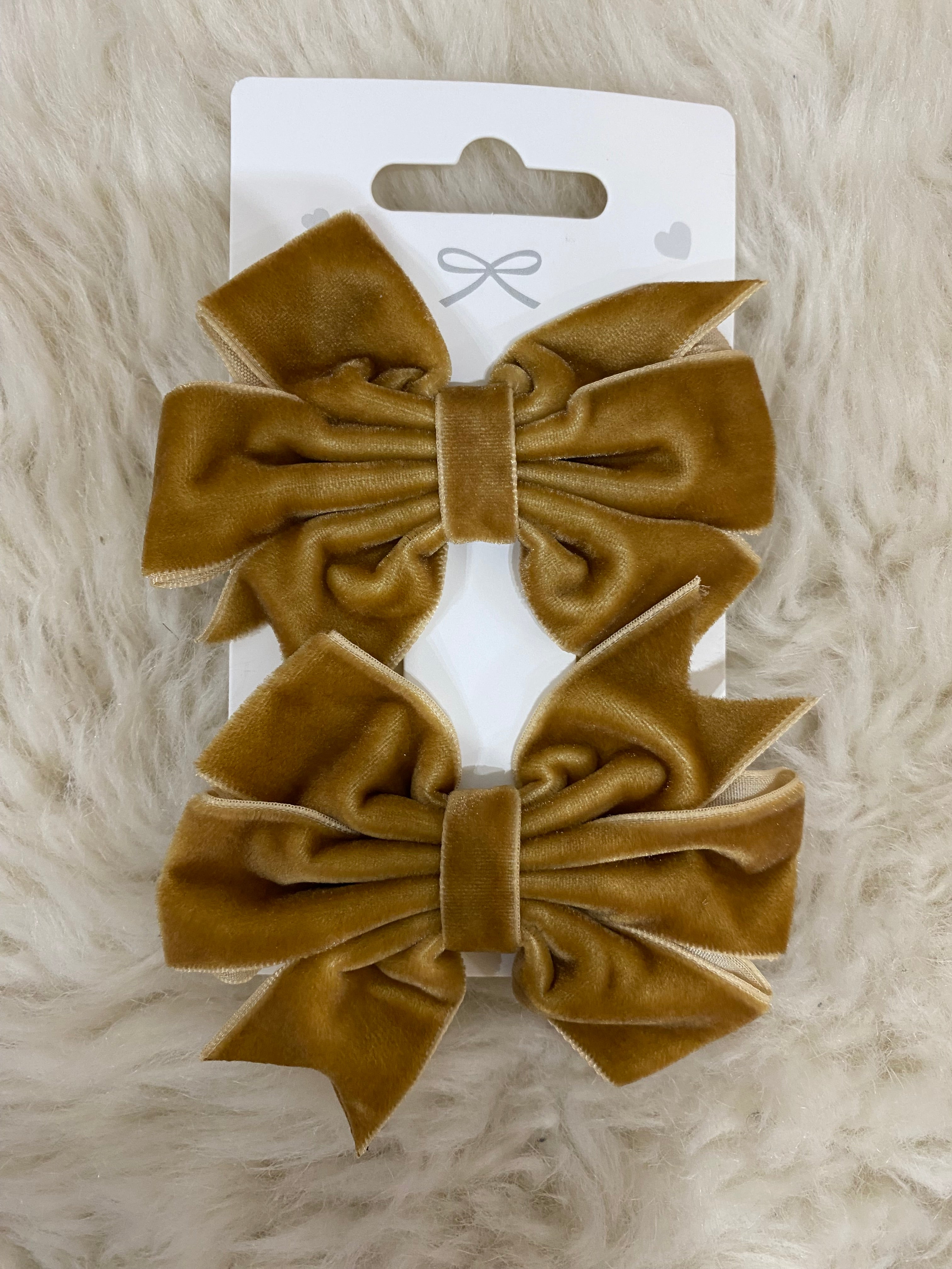 2Pcs Velvet Hair Bows Clips