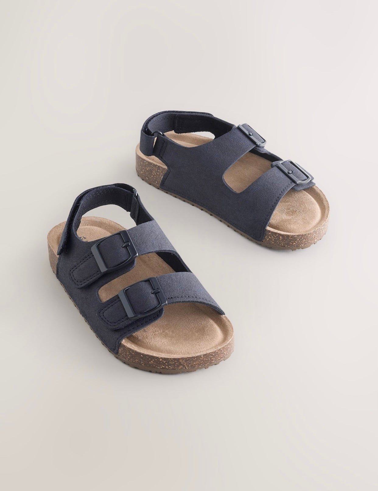 Navy Standard Fit (F) Double Buckle
Cushioned Footbed Sandals