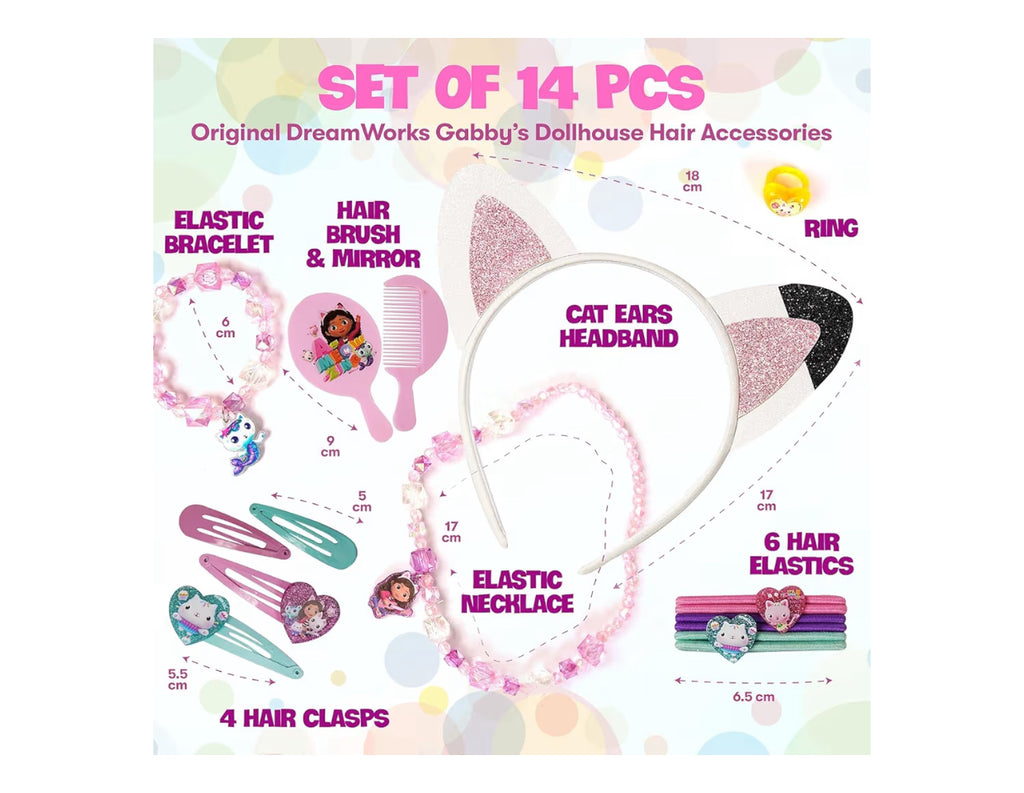 GABBY'S DOLLHOUSE Cat Headband and Jewellery Set