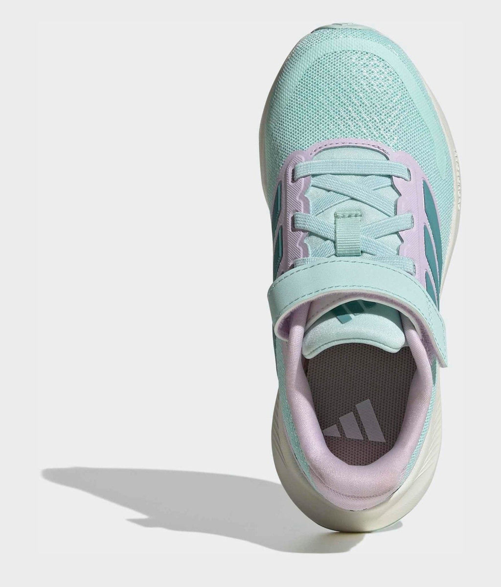 adidas Green Runfalcon 5 Elastic Lace Running Kids Trainers