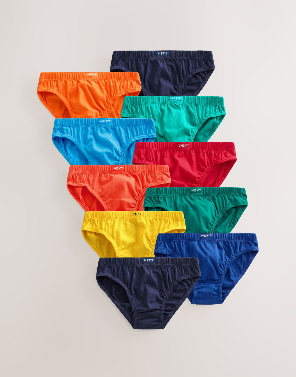 Bright 100% Cotton Briefs 10 Pack