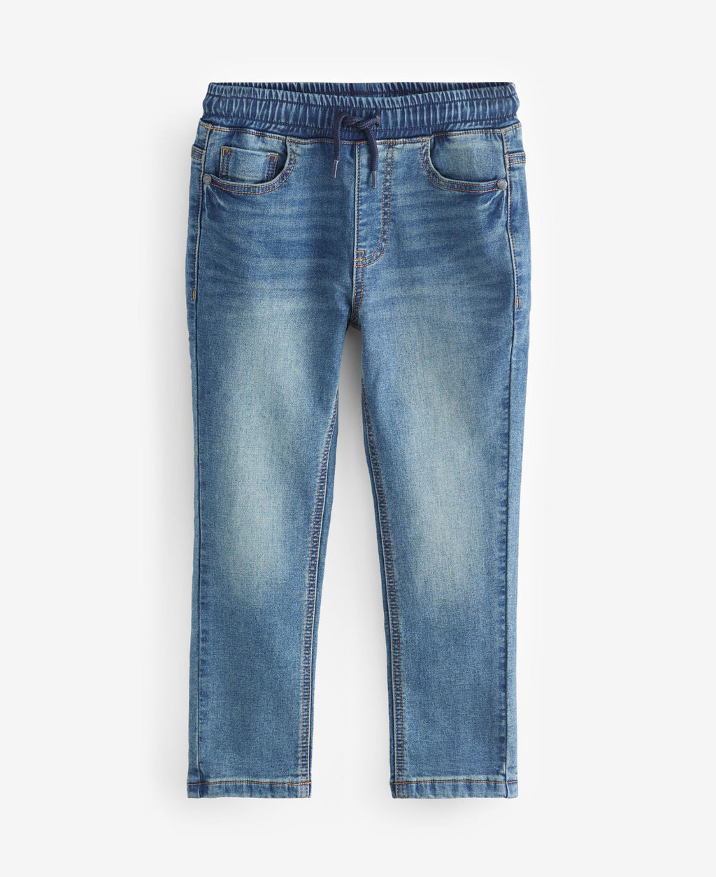 Mid Vintage Blue Regular Fit Stretch Elasticated Waist Jeans