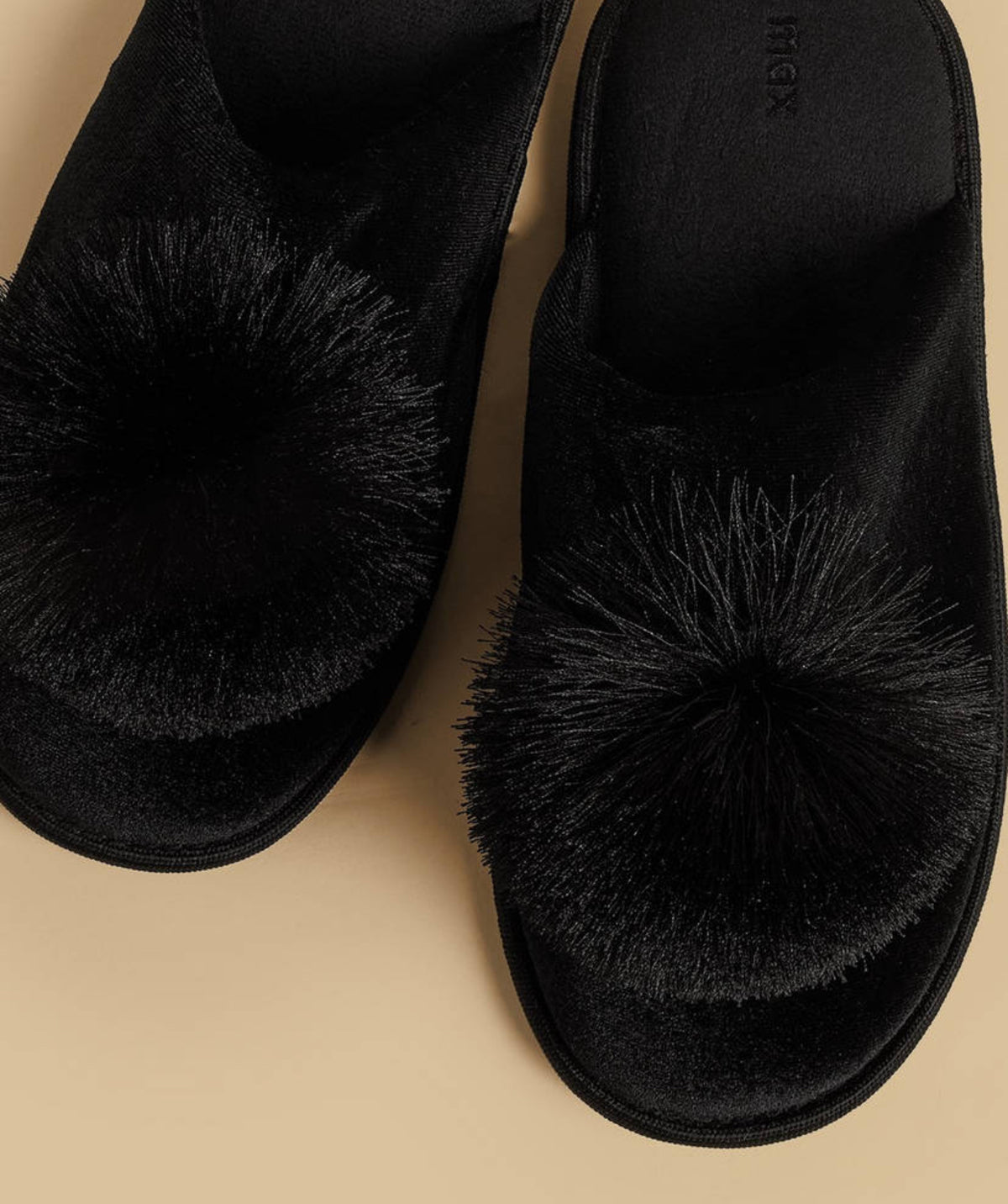 Pom Pom Accent Bedroom Mules