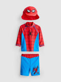 MARVEL Spider-Man Swim Top, Shorts and Sun Hat Set