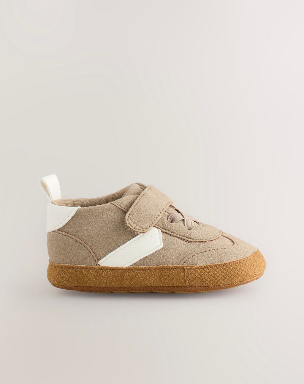 Neutral Brown Touch Fastening Baby Trainers