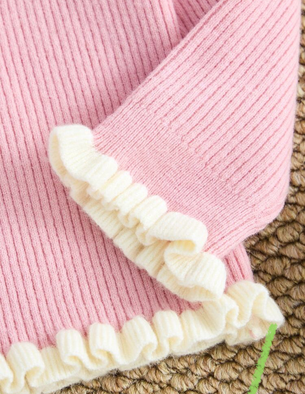 Young Girl Colorblock Casual Daily Long Sleeve Sweater