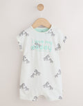 White All Over Printed I Love My Daddy Baby Jersey Romper