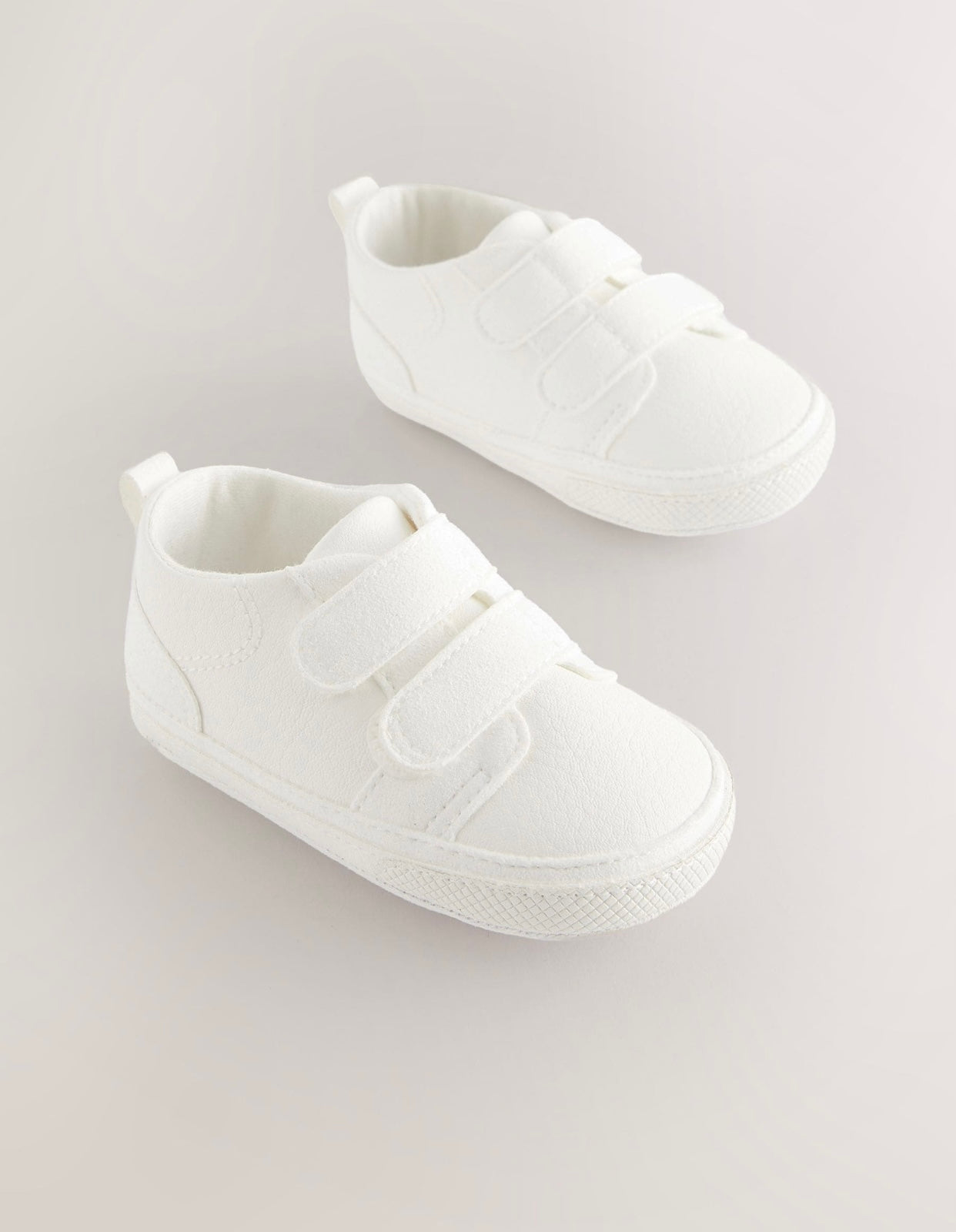 White Touch Fastening Baby Trainers