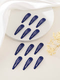 2pcs Navy blue hair clips