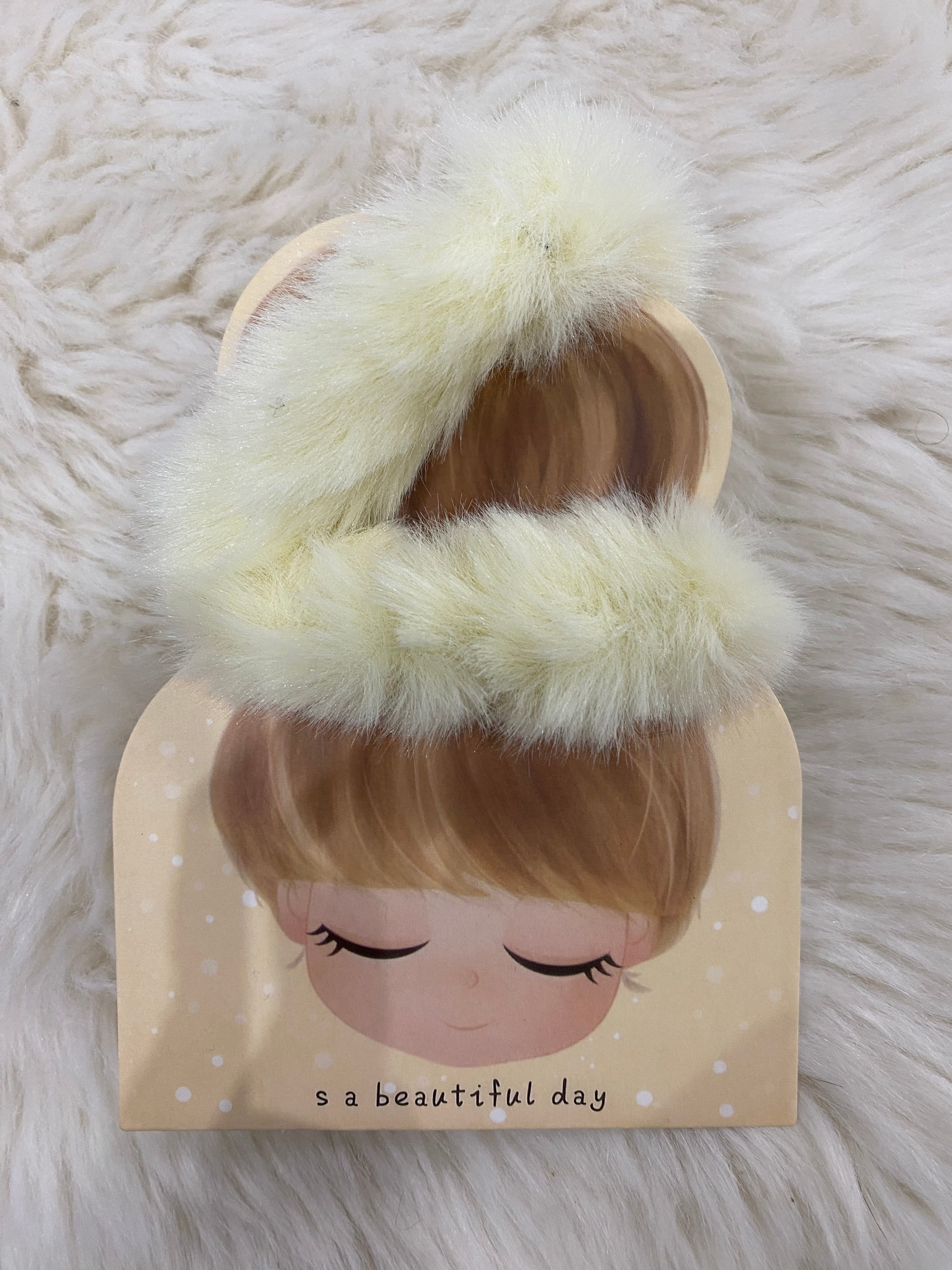 2pcs fluffy hair scrunchies
