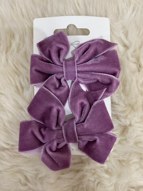 2Pcs Velvet Hair Bows Clips