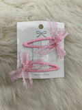 2 pcs bow hair clips