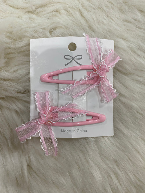 2 pcs bow hair clips