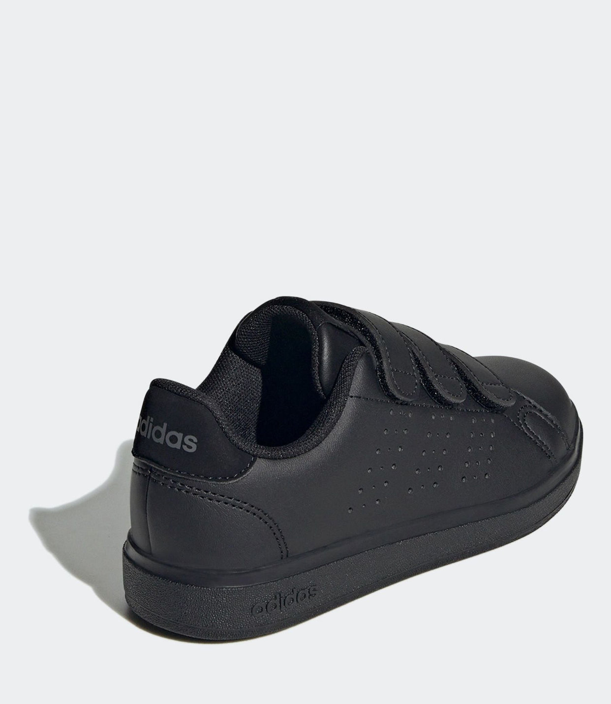 adidas Black Advantage Base 2.0 Hook and Loop Kids Trainers