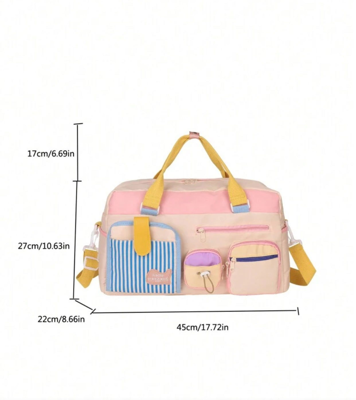 Multicolor Duffel Travel Bag (immediate)