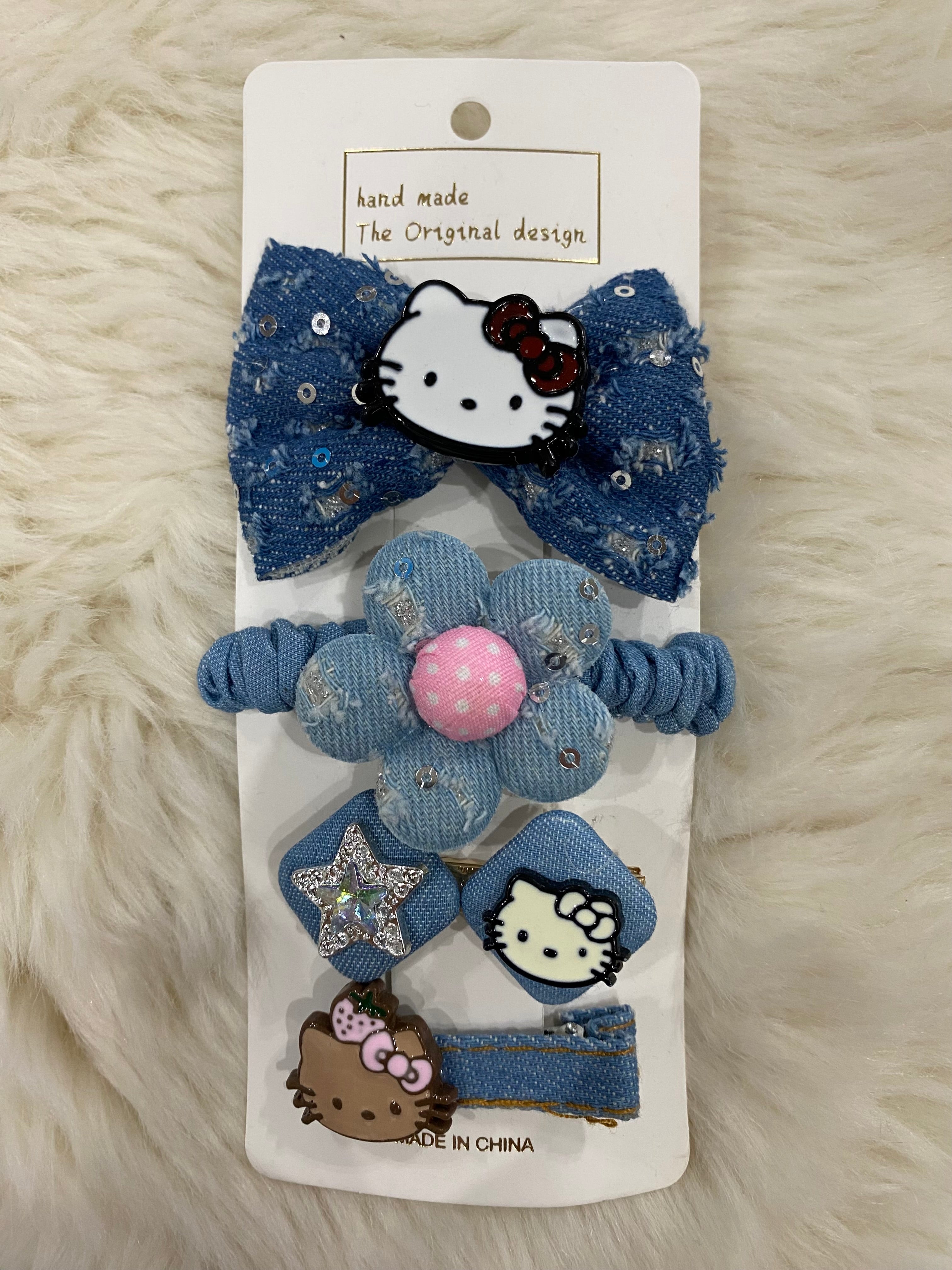 4pcs hello kitty hair clips set