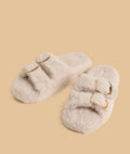 Buckel Accent Faux Fur Bedroom Slippers
