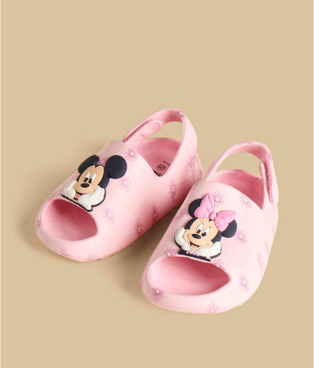 Mickey and Minnie Mouse Applique Slides